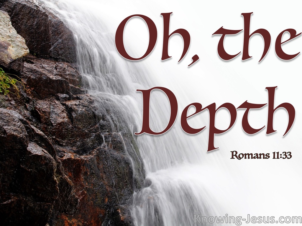 Romans 11:33 The Depth Of the Riches Of God (red)